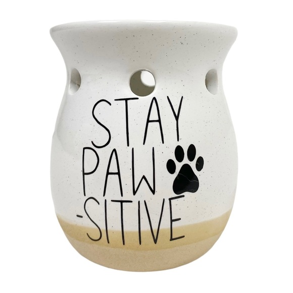 STAY PAWSITIVE Cat Dog Scent Oil Candle Burner Paw Prints - Picture 10 of 10